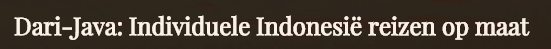 Dari-java - Rondreis java bali